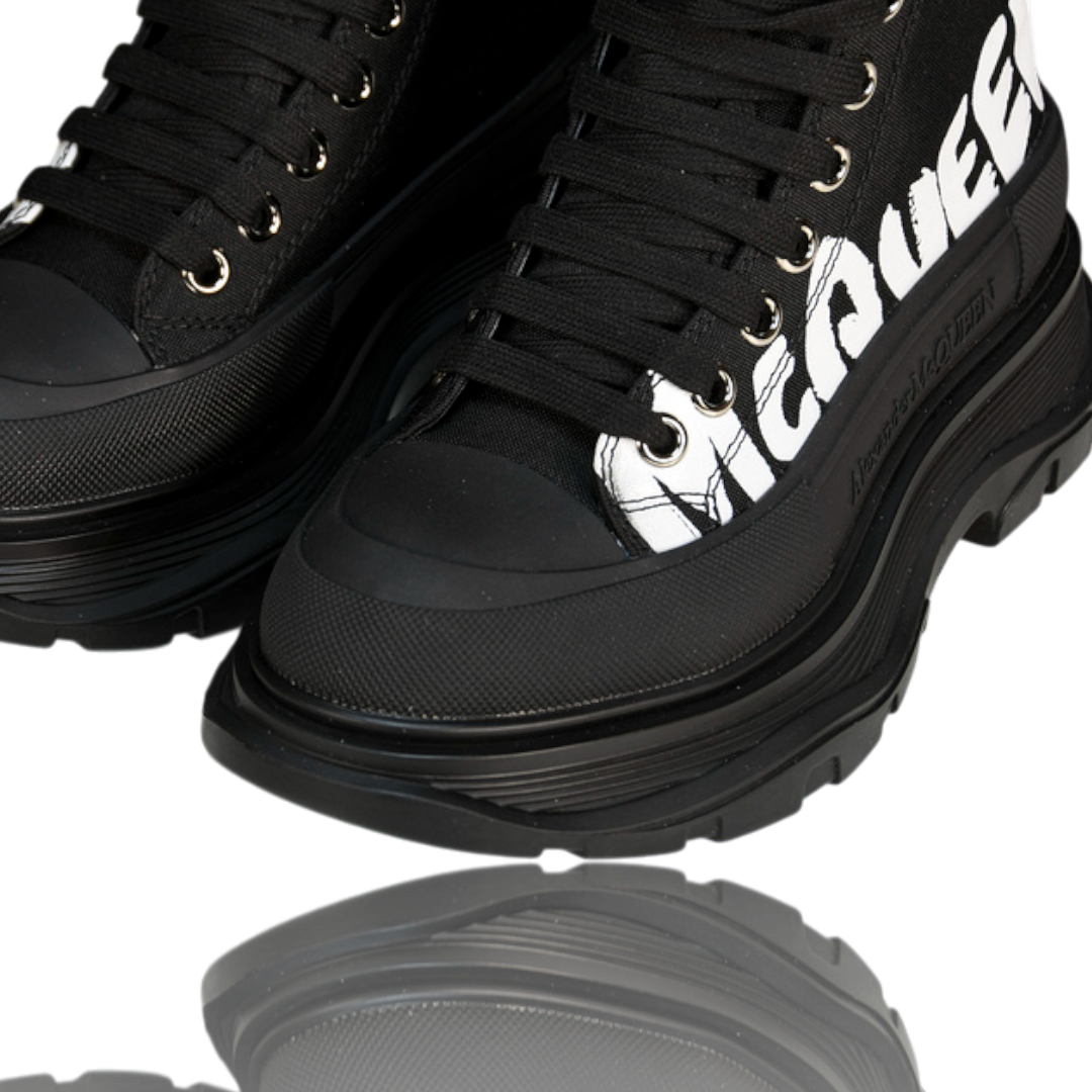McQueen Tread Slick Boot  Graffiti 'Black'
