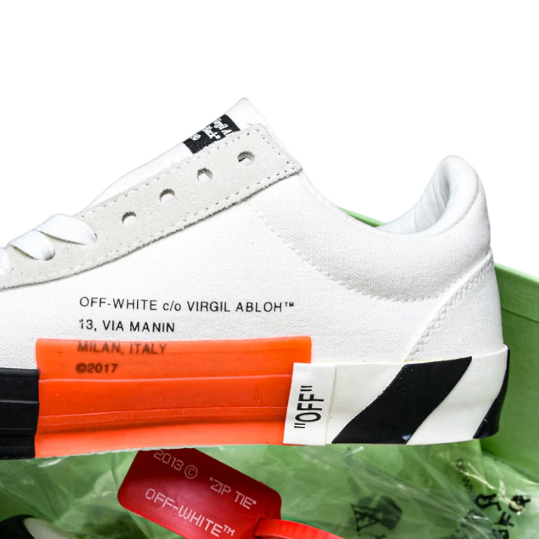 Off-White Vulc Low 'White' (‘C 2018)  Old Stripes