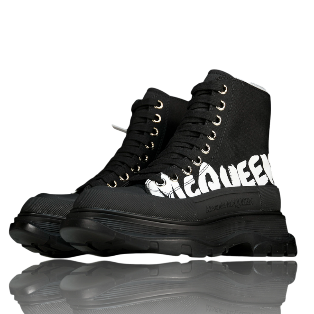 McQueen Tread Slick Boot  Graffiti 'Black'