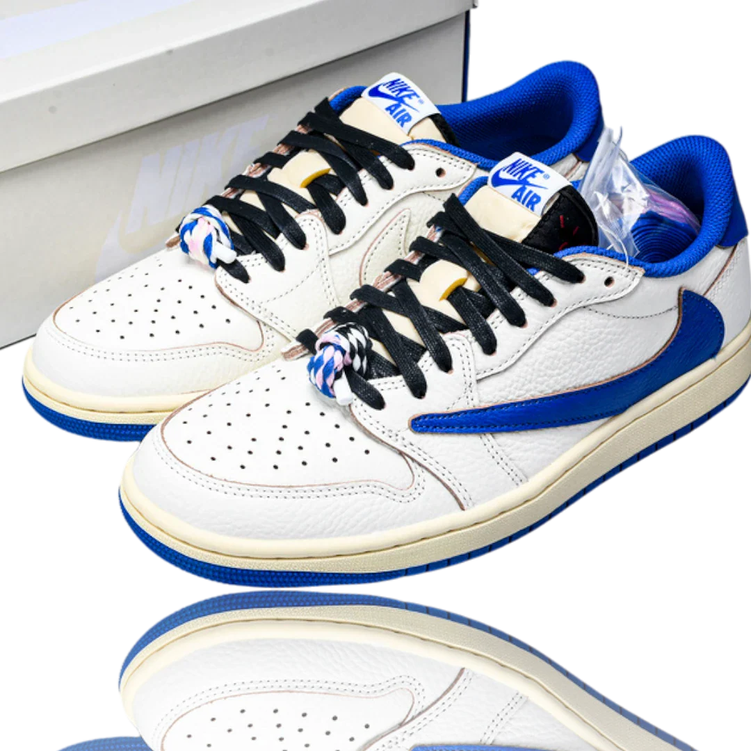 Travis Scott x Fragment AJ1 Low OG 'Sail Military Blue'