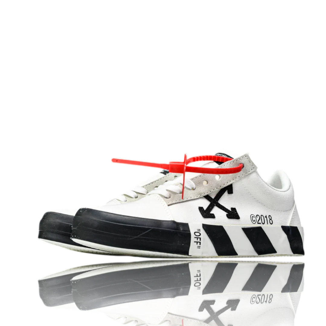 Off-White Vulc Low 'White' (‘C 2018)  Old Stripes