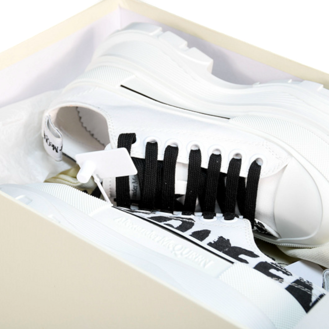 McQueen Tread Slick Low  Graffiti 'White'