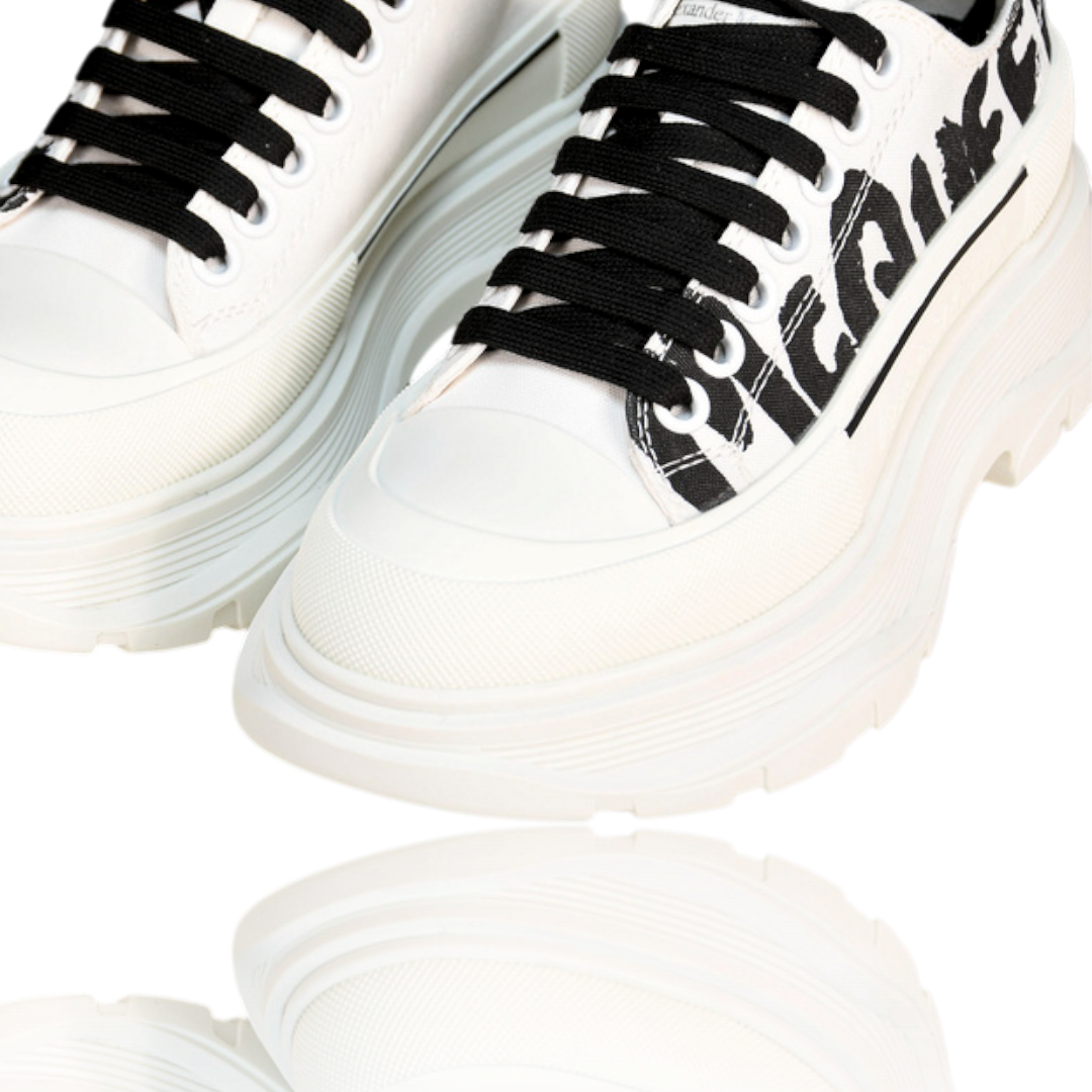 McQueen Tread Slick Low  Graffiti 'White'