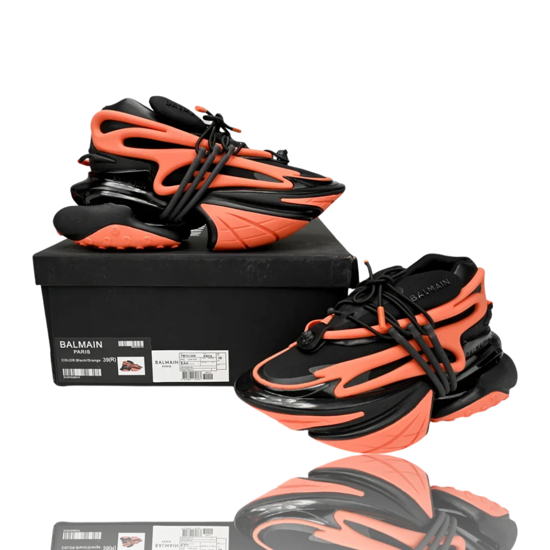 Balmain Unicorn low-top 'Orange Black'