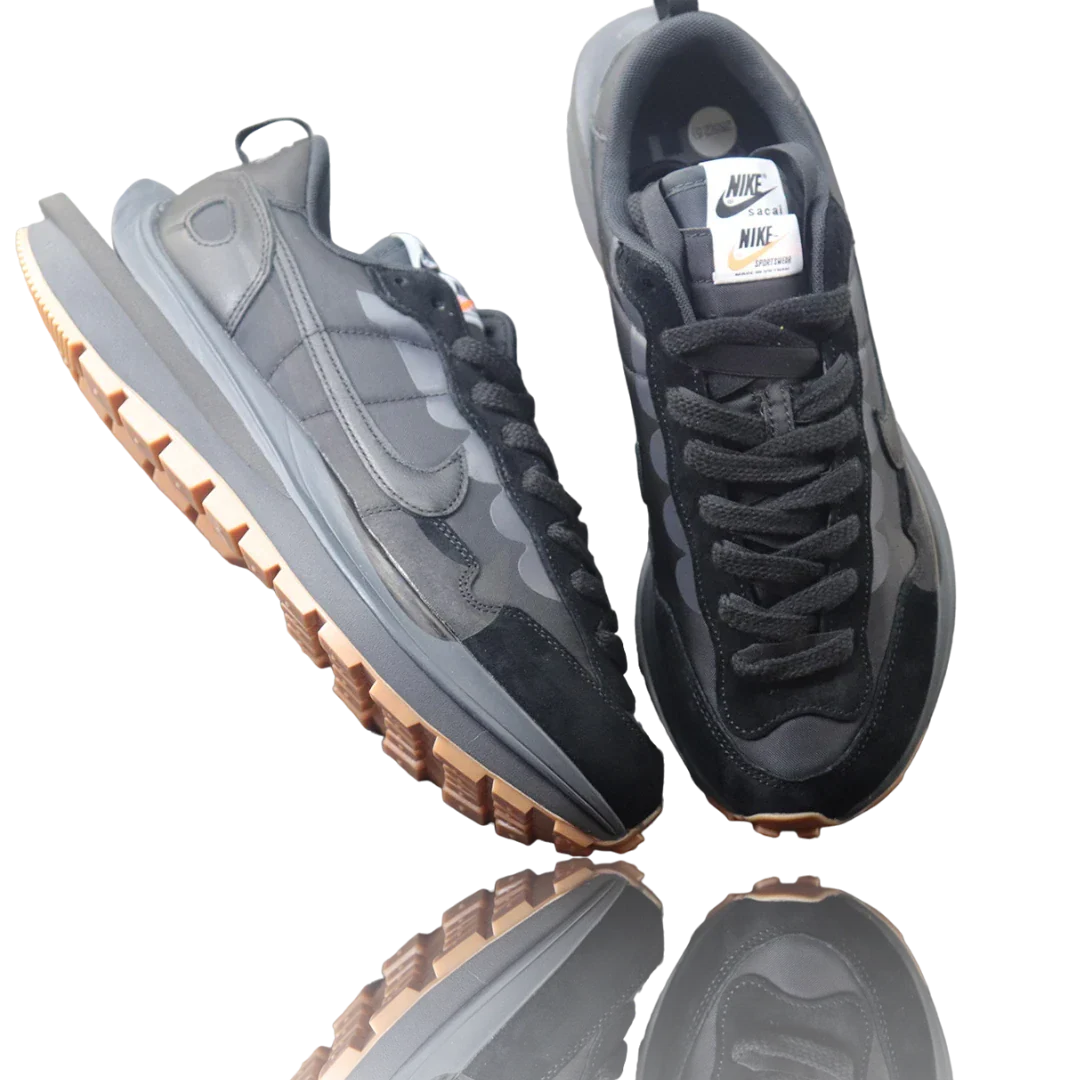Sacai x VaporWaffle 'Black Gum'