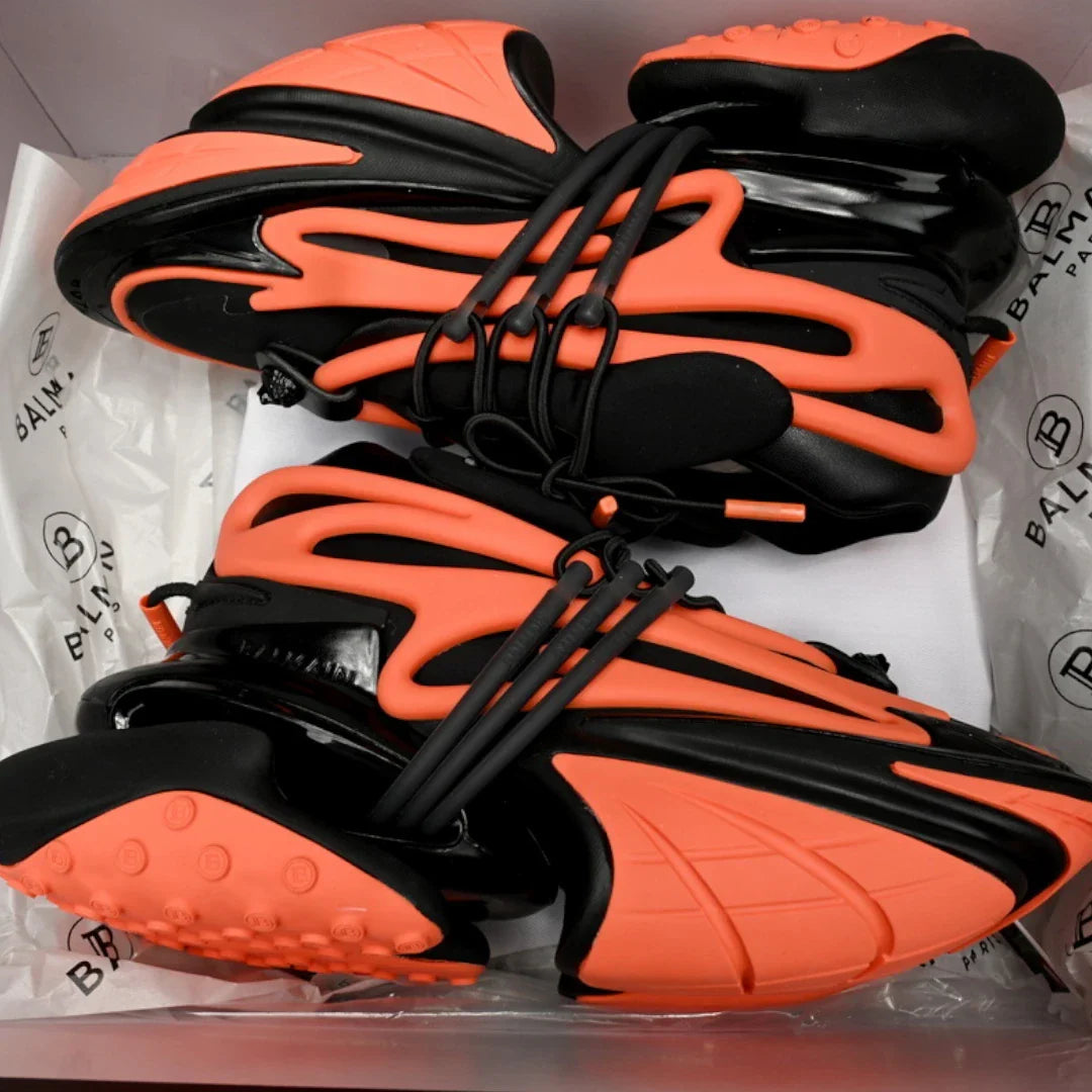 Balmain Unicorn low-top 'Orange Black'