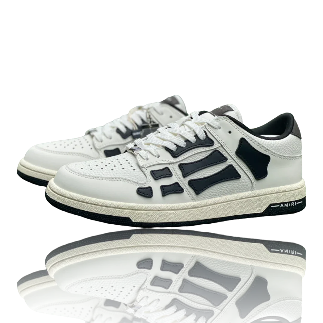 Amiri Skel Top Low 'White Black White'