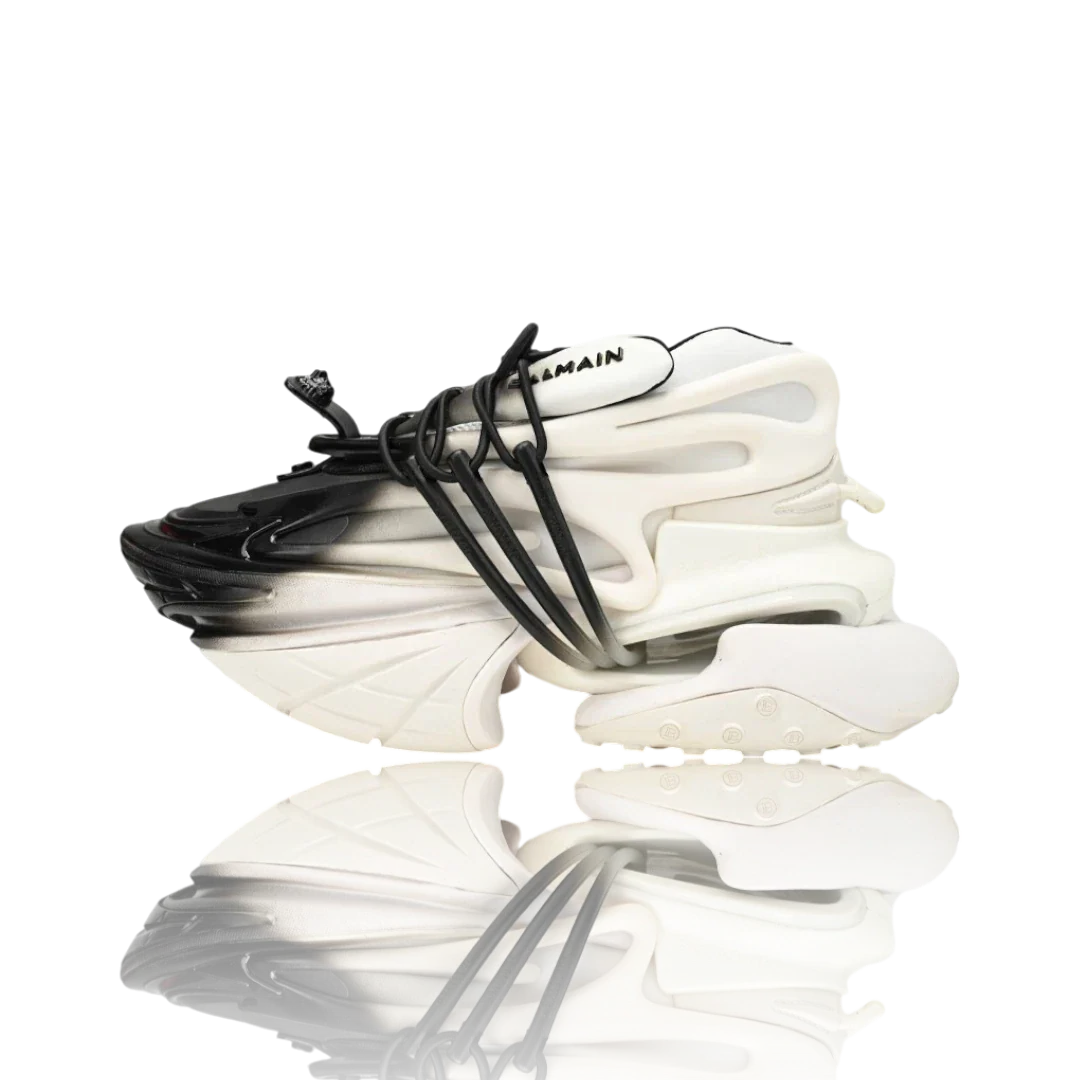 Balmain Unicorn low-top 'Gradient White Black'