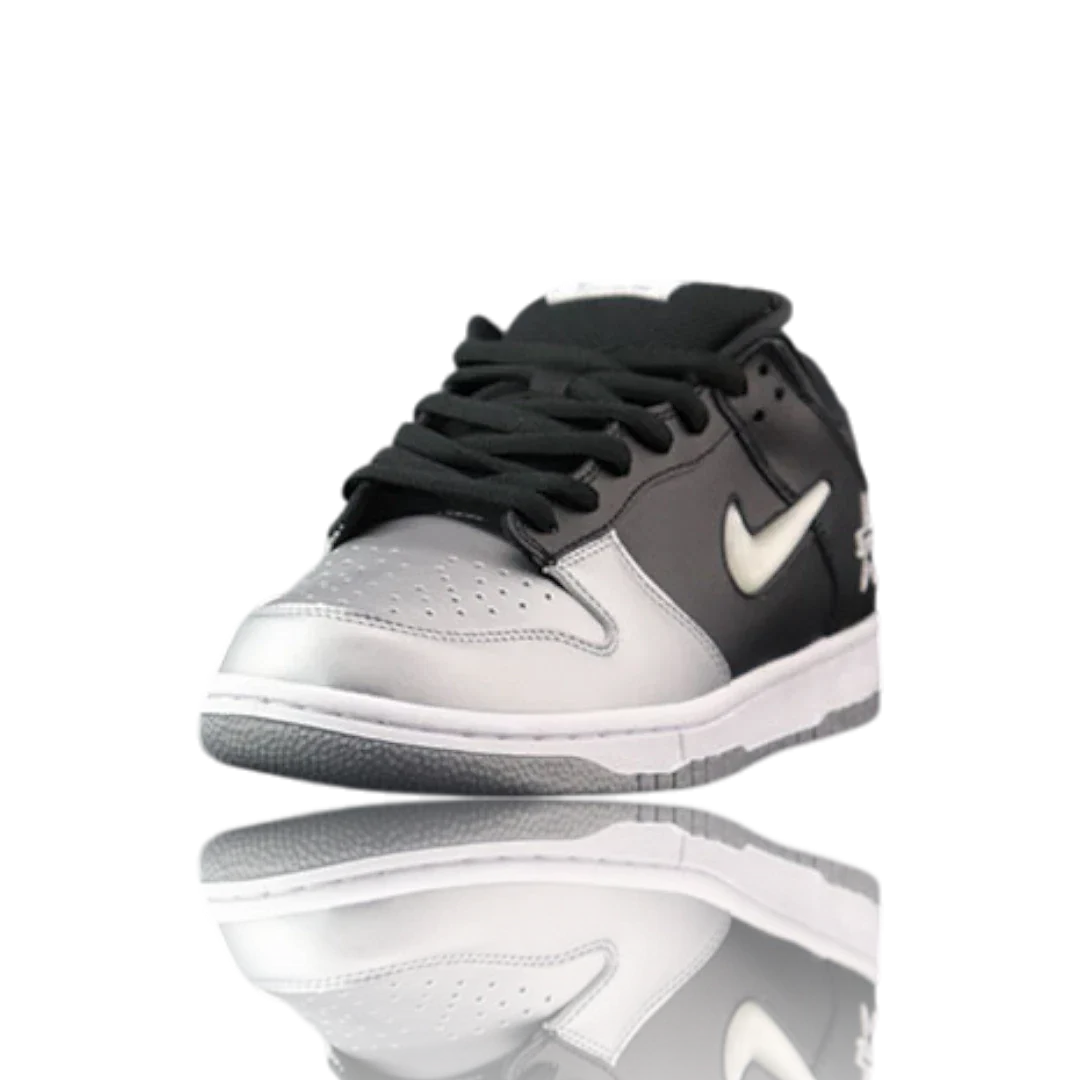 Supreme x SB Dnk Low 'Jewel Swoosh Silver'