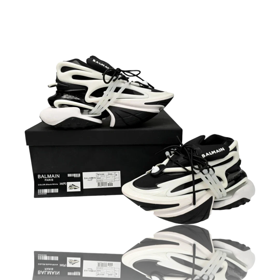 Balmain Unicorn low-top 'Black White'