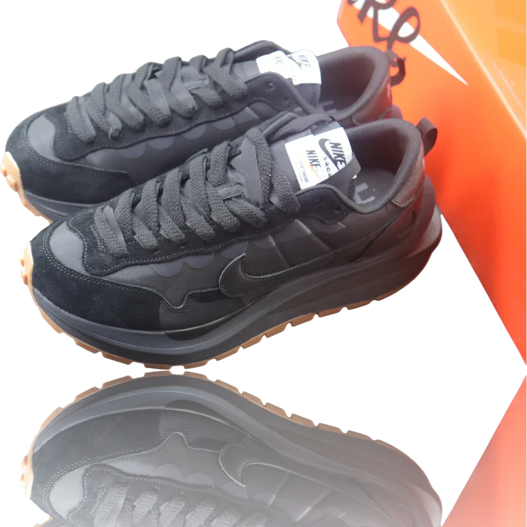 Sacai x VaporWaffle 'Black Gum'