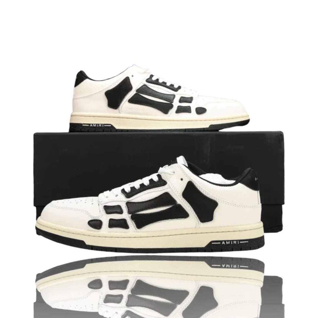 Amiri Skel Top Low 'White Black White'