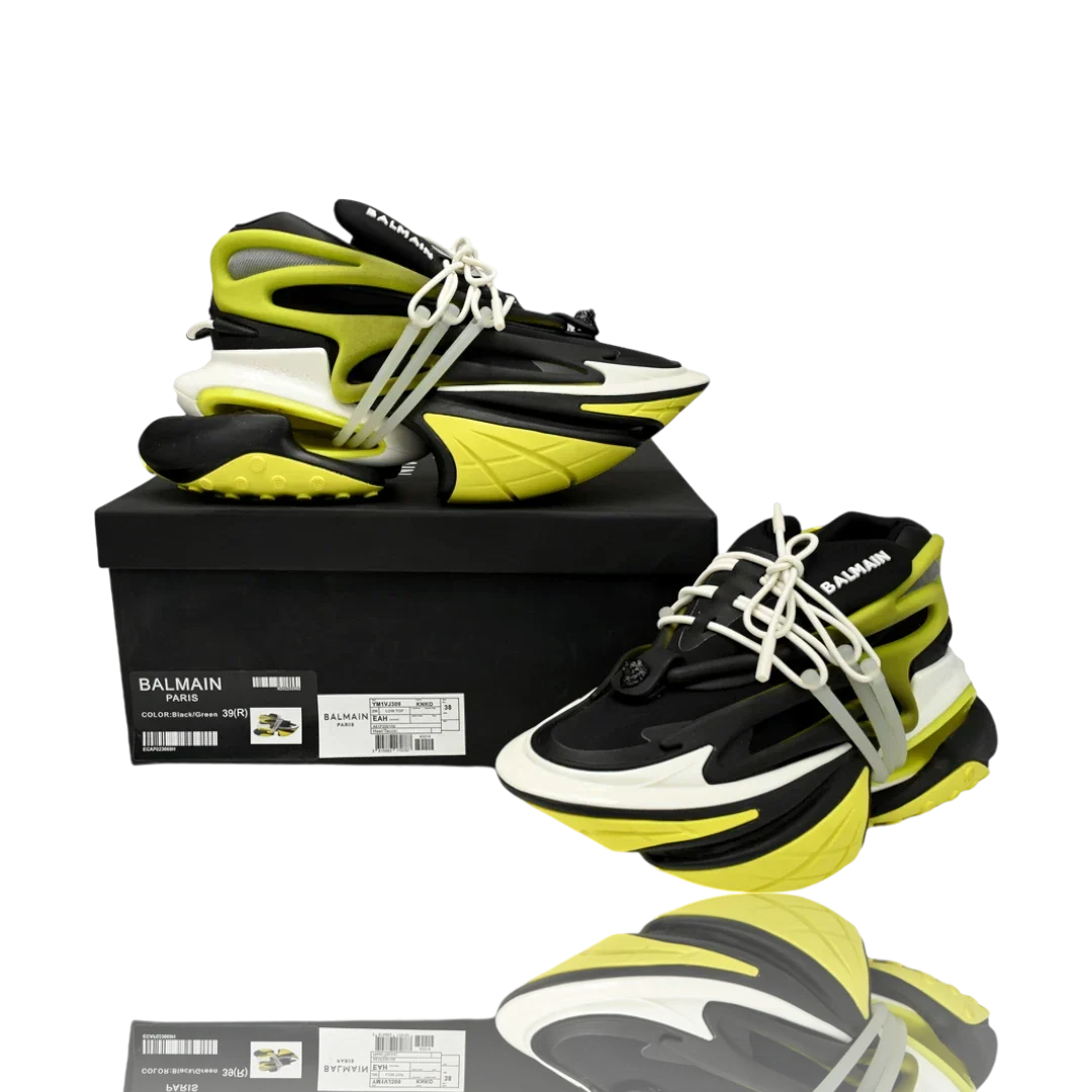 Balmain Unicorn low-top 'Black Yellow'